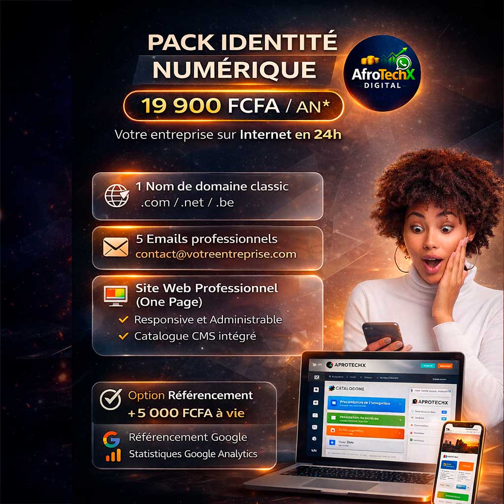 PACK IDENTITÉ NUMÉRIQUE – METTEZ VOTRE ENTREPRISE SUR INTERNET EN 24H !